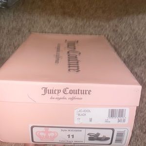 Juicy couture glittery sandals unique size 11 black M